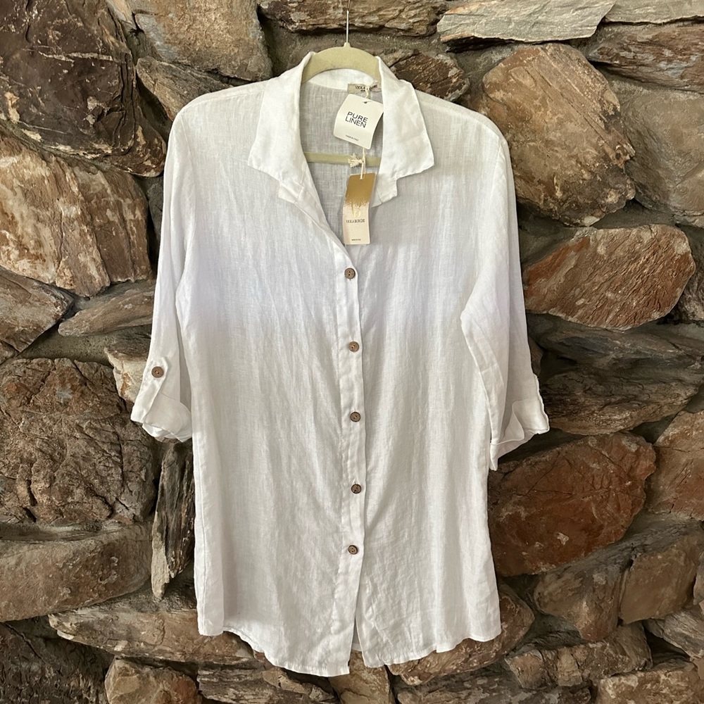Viola Borghi Linen Button Front Tunic